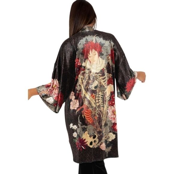 SPIRIT OF A DRAGON VELVET ROBE - Picture 1 of 7